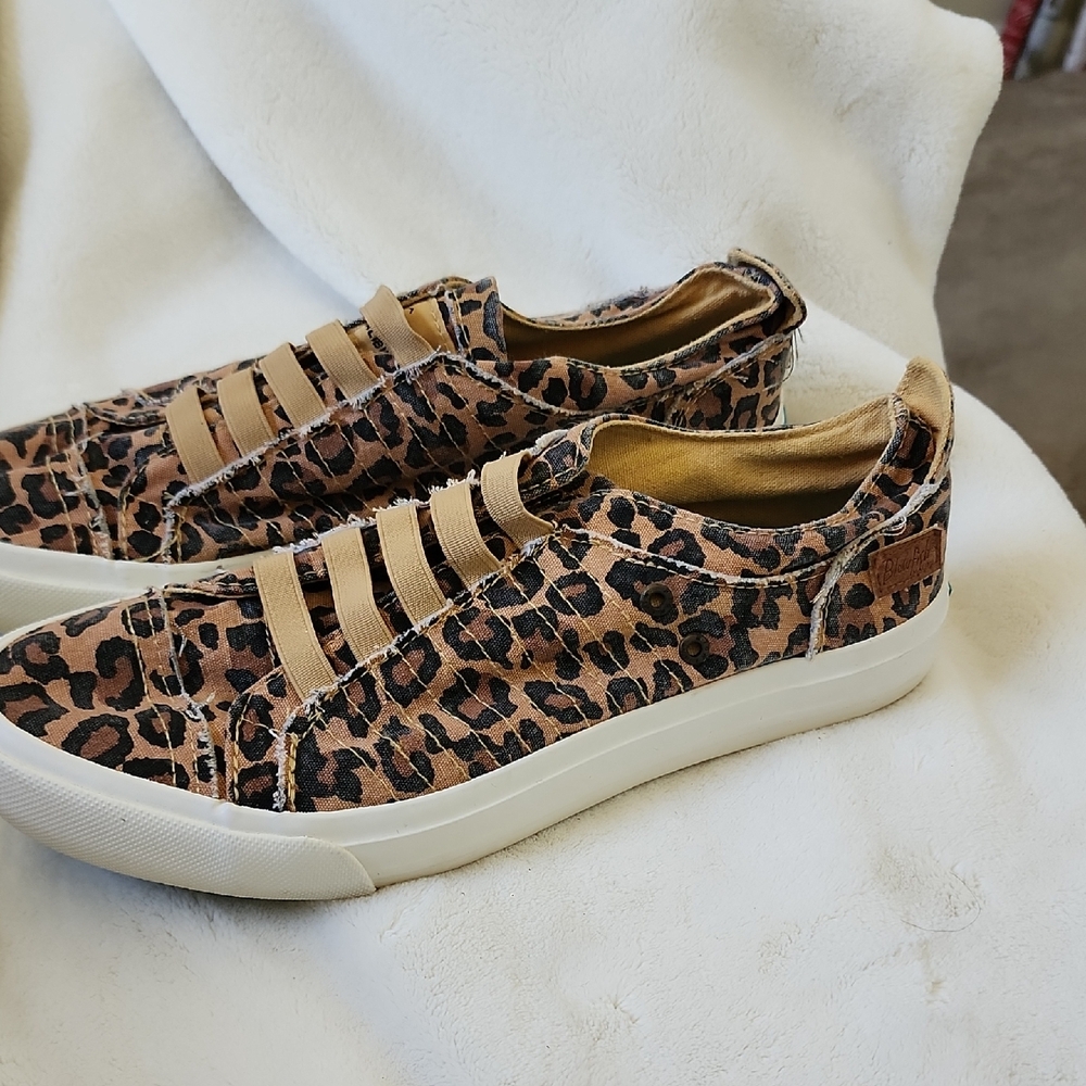 Blowfish Leopard Print Slip-On Sneakers - Brown & Black - Picture 4 of 7